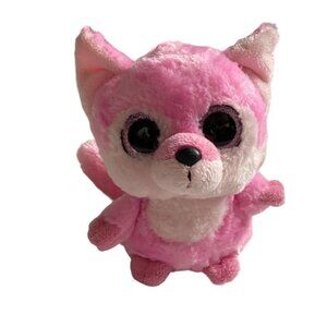 Aurora Yoo-Hoo And Friends Pink Fox Plush-Stuffed Animal-6 inches-GUC